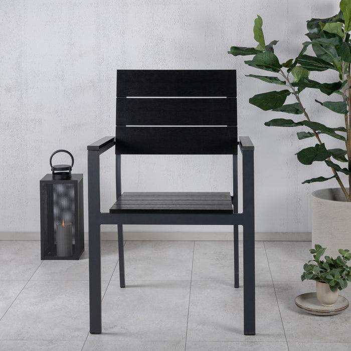 Fjôrd - Tuinstoel Zwart - Aluminium - Levels - Set van 2