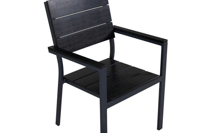 Fjôrd - Tuinstoel Zwart - Aluminium - Levels - Set van 2