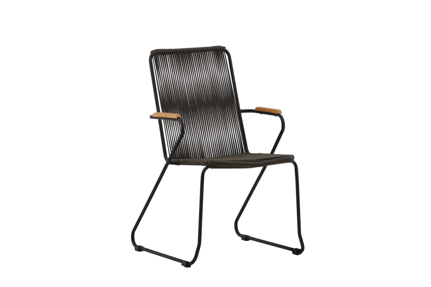 Fjôrd - Tuinstoel Donkergrijs - Touw - Bois - Set van 2