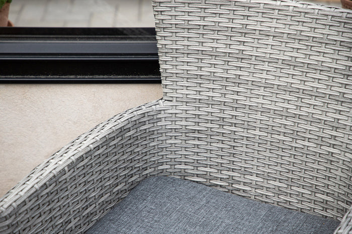 Fjôrd - Tuinstoel Grijs - Wicker - Malina - Set van 2