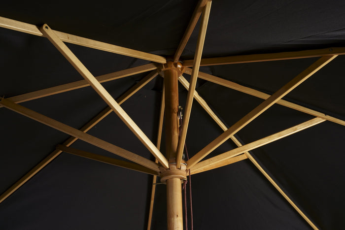 Fjôrd - Parasol Zwart Ø300cm - Hout - Ixos