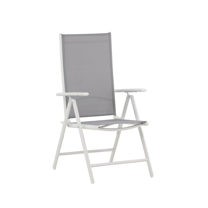 Fjôrd - Tuinstoel Wit|Grijs Verstelbaar - Break - Set van 2