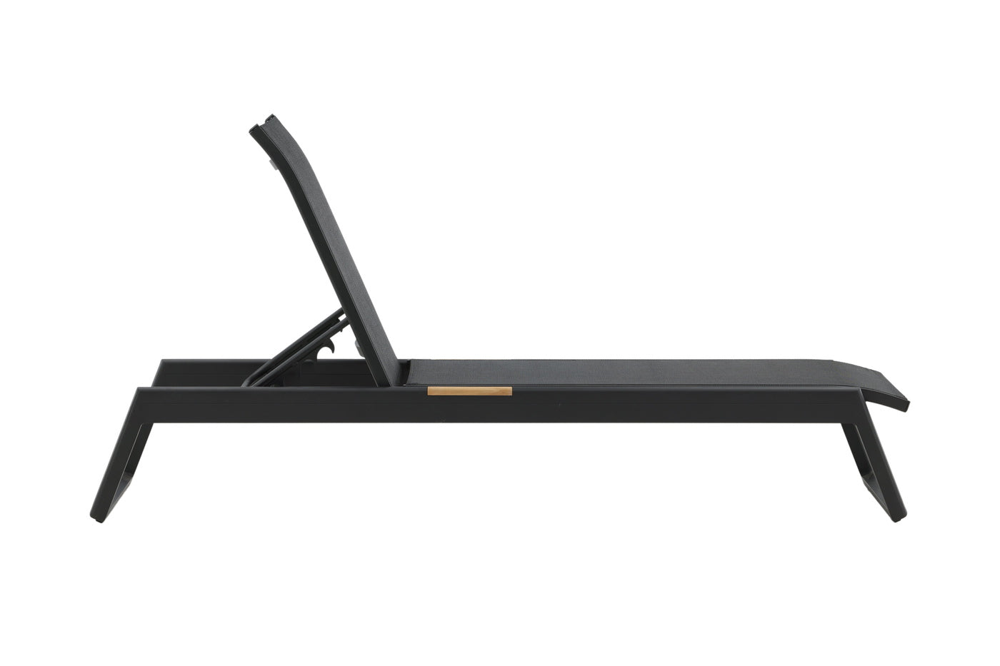 Fjôrd - Lounge Ligbed Zwart|Teak - Mexico