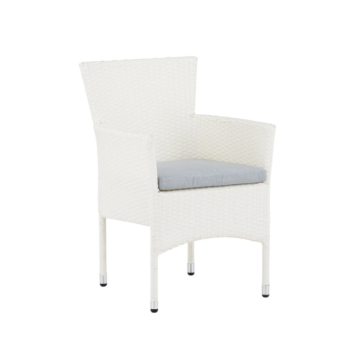 Fjôrd - Tuinstoel Wit - Wicker - Malina - Set van 2