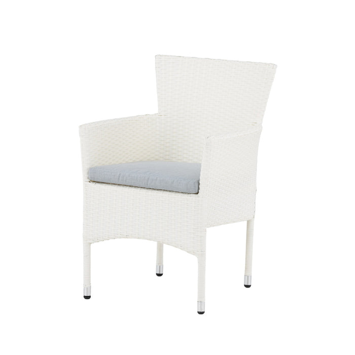 Fjôrd - Tuinstoel Wit - Wicker - Malina - Set van 2