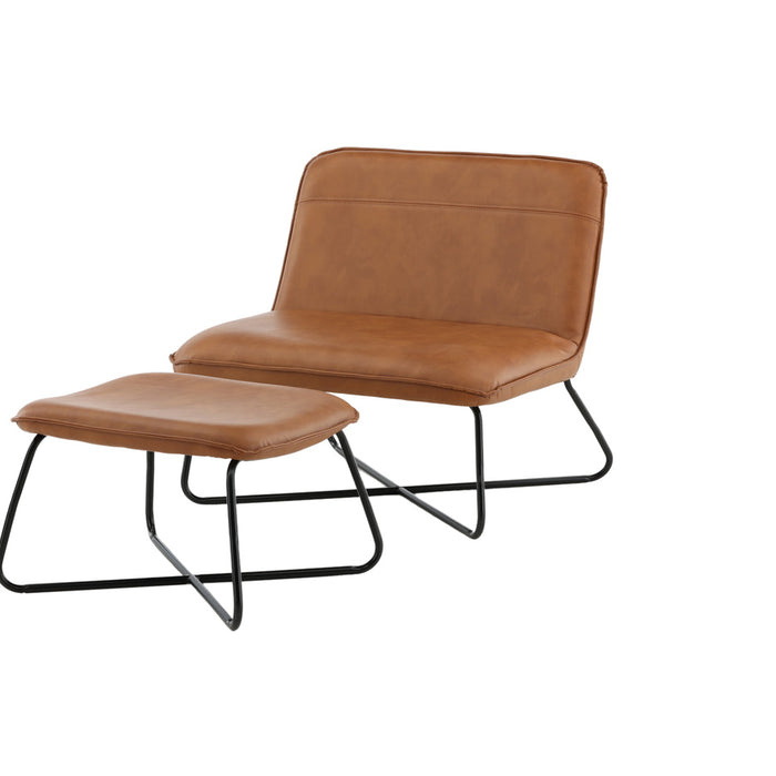 Fjôrd - Fauteuil Bruin - Pu leer - X-lounge
