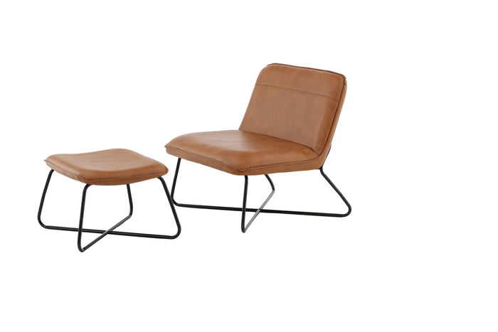 Fjôrd - Fauteuil Bruin - Pu leer - X-lounge