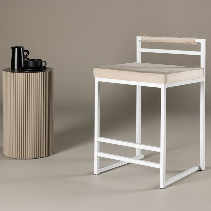 Fjôrd - Barkruk Beige - Velvet - Opelika