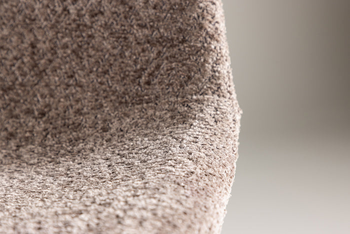 Fjôrd - Eetkamerstoel Grijs|Zwart - Bouclé - Polar - Set van 2