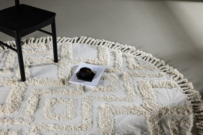 Fjôrd - Vloerkleed Wit - Ø200cm - Hilma