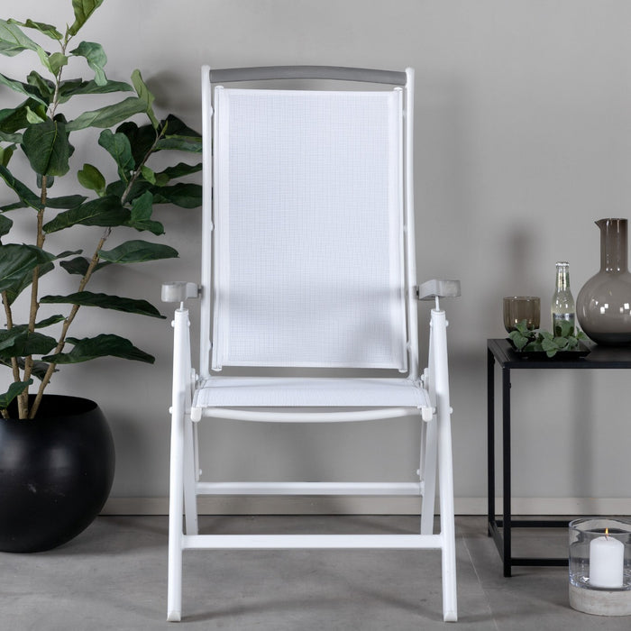 Fjôrd - Tuinstoel Wit Verstelbaar - Albany - Set van 2