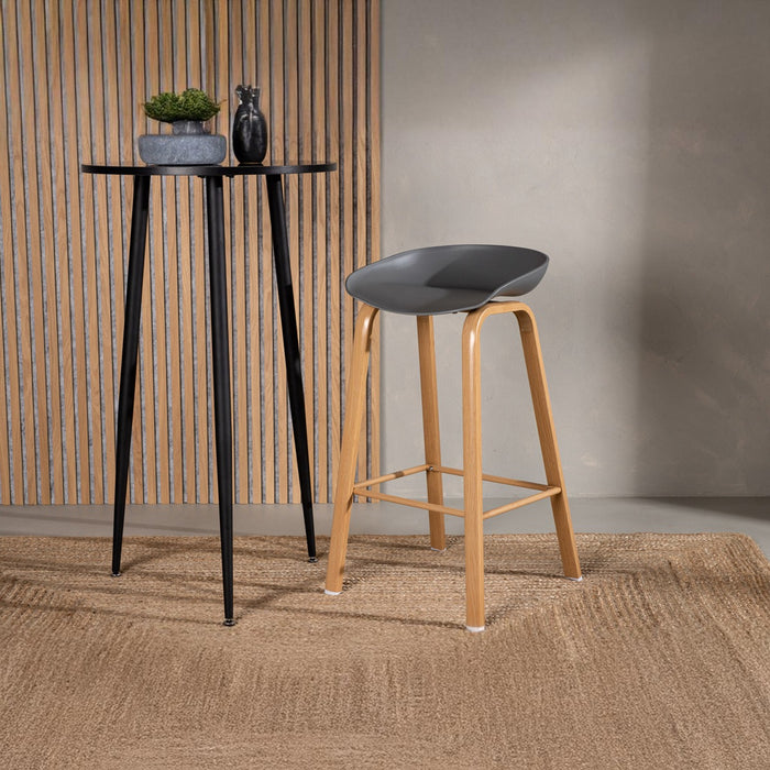 Fjôrd - Barkruk Grijs - Kunststof - Decateur - Set van 2