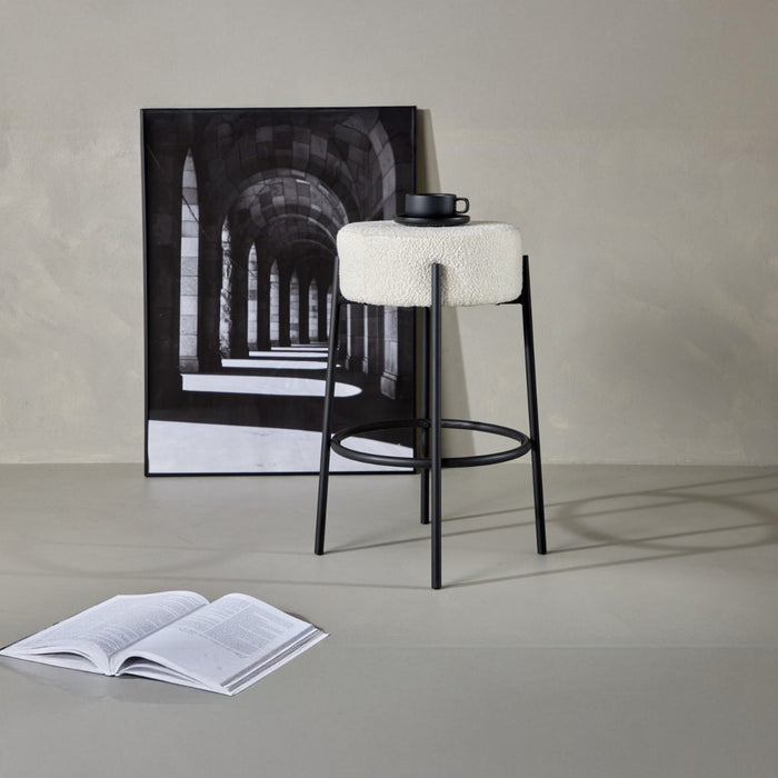 Fjôrd - Barkruk Wit - Bouclé - Tucson