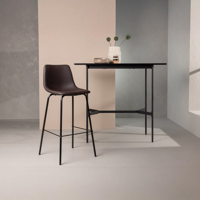 Fjôrd - Barkruk Donkerbruin - PU - Alexi - Set van 2