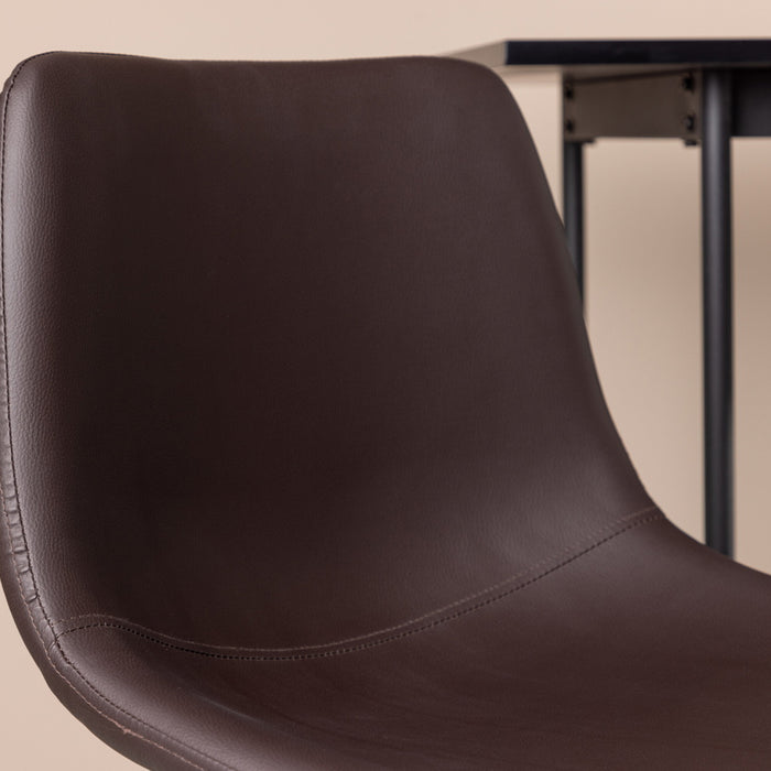 Fjôrd - Barkruk Donkerbruin - PU - Alexi - Set van 2