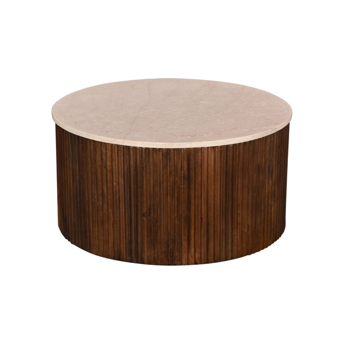 Giga Meubel - Salontafel Marmer Donkerbruin - 70x70x35cm - Davi