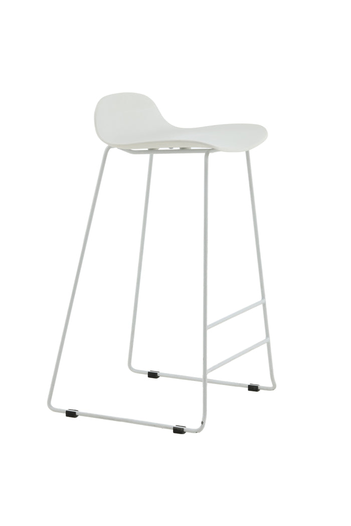 Fjôrd - Barkruk Wit - Plastic - Wave - Set van 2