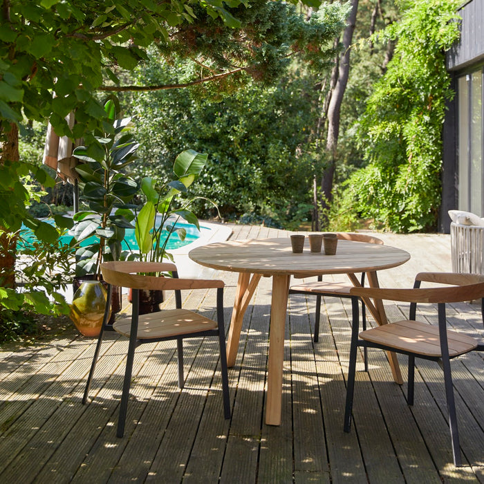 Tikamoon - Tuintafel in gerecycled teakhout 120 Katrine