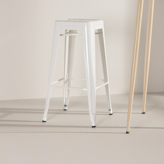 Fjôrd - Barkruk Beige - Staal - Tempe