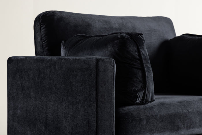 Fjôrd - Fauteuil Zwart|Goud - Velvet - Boom