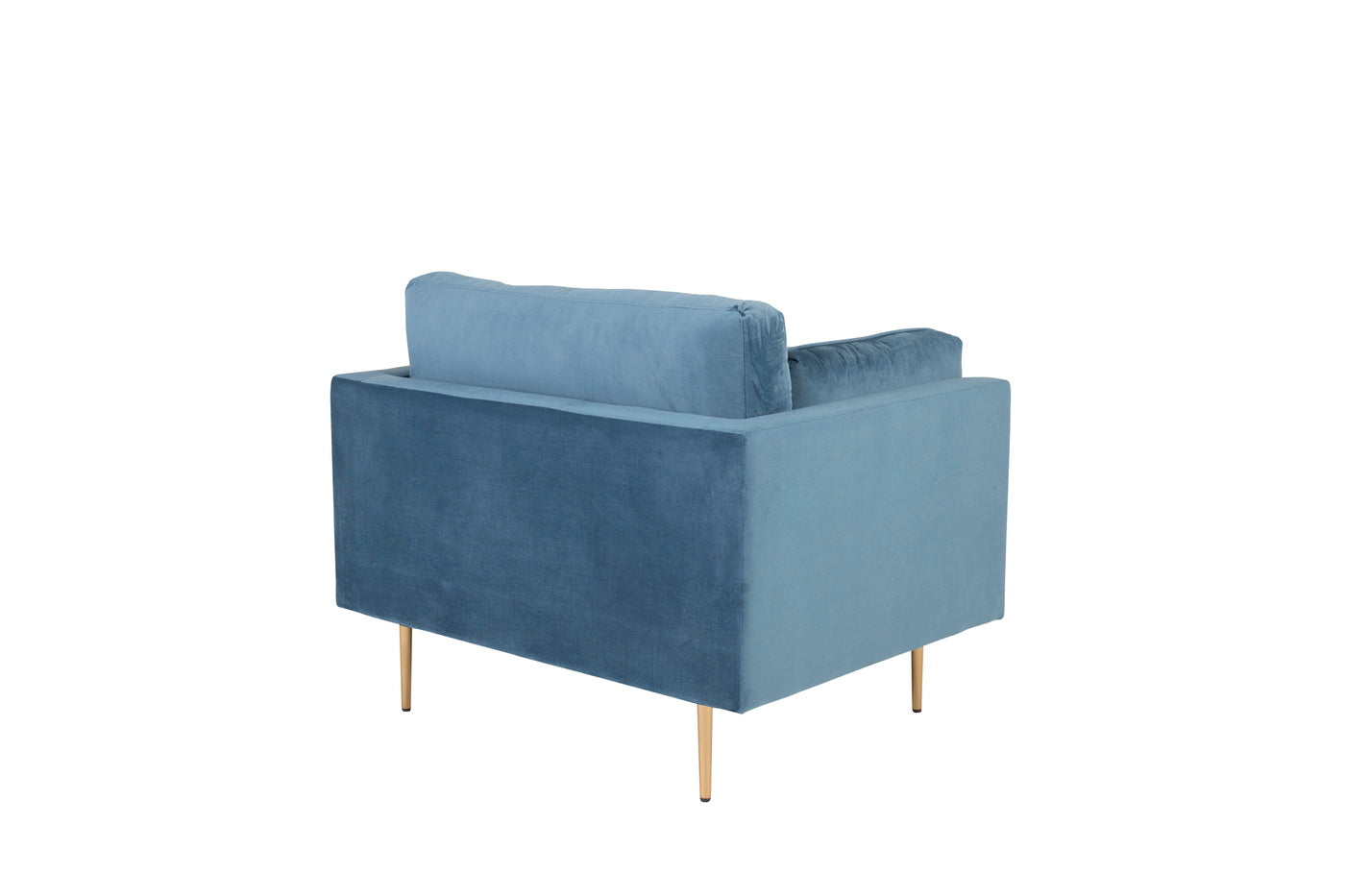 Fjôrd - Fauteuil Blauw|Goud - Velvet - Boom