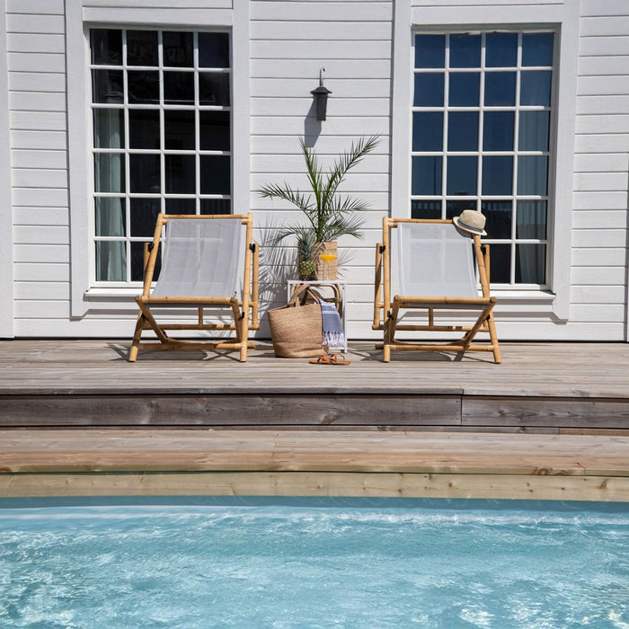 Fjôrd - Ligbed Inklapbaar Naturel - Rotan - Cane