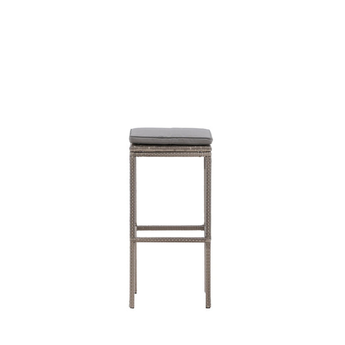 Fjôrd - Outdoor Barkruk Grijs - Wicker - Alo