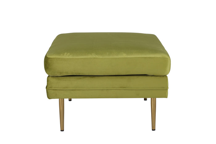 Fjôrd - Poef Groen|Goud - Velvet - Boom