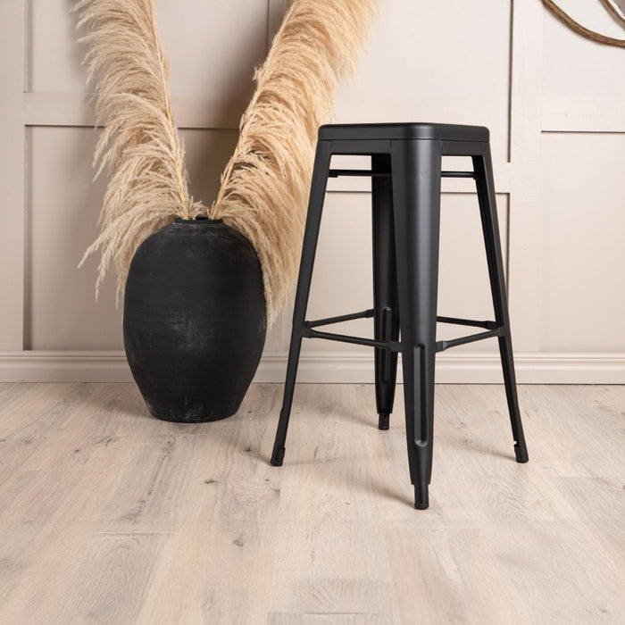 Fjôrd - Barkruk Zwart - Metaal - Tempe - Set van 4