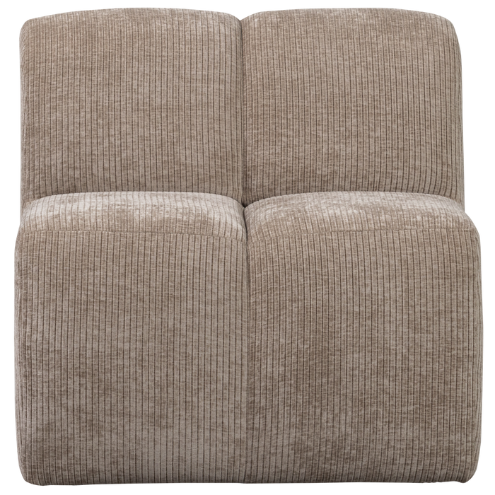 WOOOD Mojo Eetbankje 84cm Met Rugleuning - Ribstof - Donker Zand