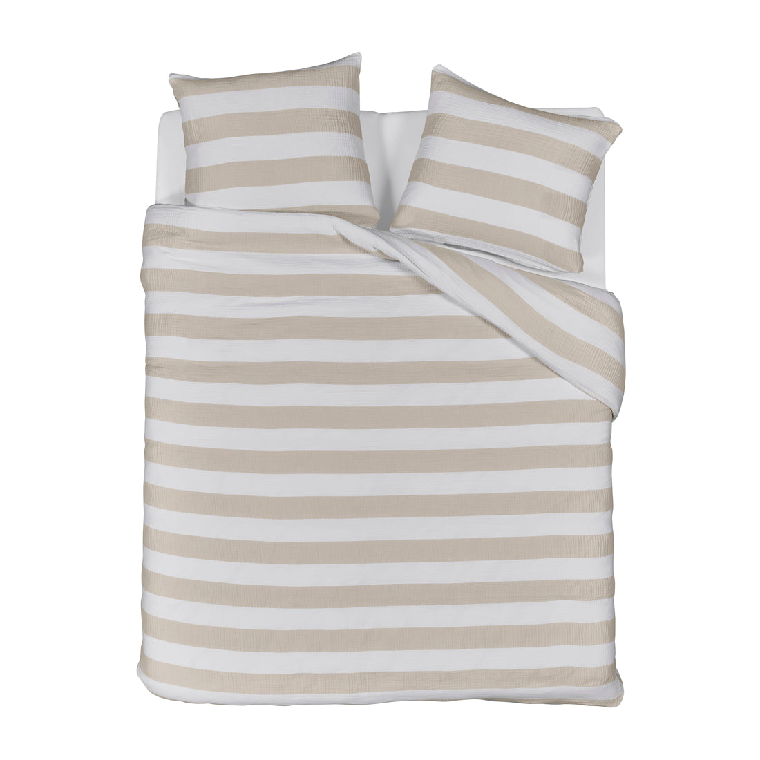 Riviera Maison - RM Striped sand 200x200|220 - Zand