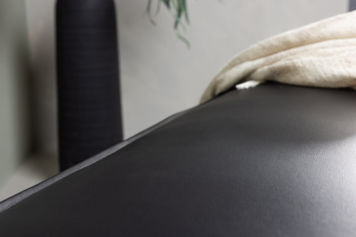 Fjôrd - Poef Zwart - PU Leer - Palermo