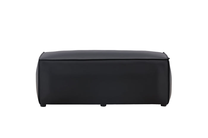 Fjôrd - Poef Zwart - PU Leer - Palermo
