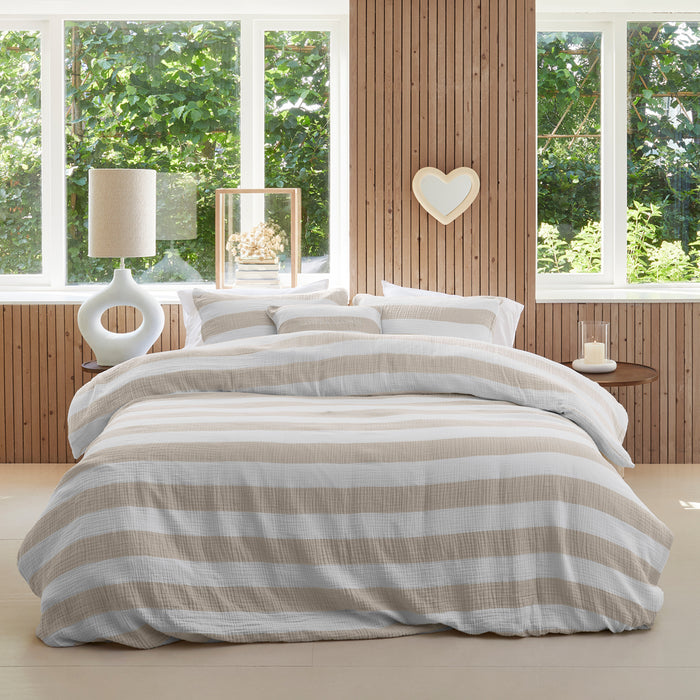 Riviera Maison - RM Striped sand 140x200|220 - Zand