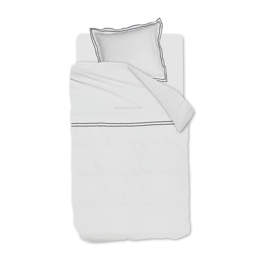 Rivièra Maison Dekbedovertrek RM Salute, Wit, 140x200|220