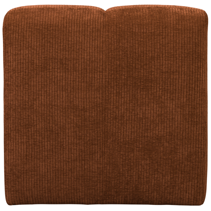 WOOOD Mojo Eetbankje 84cm Met Rugleuning - Ribstof - Roestbruin