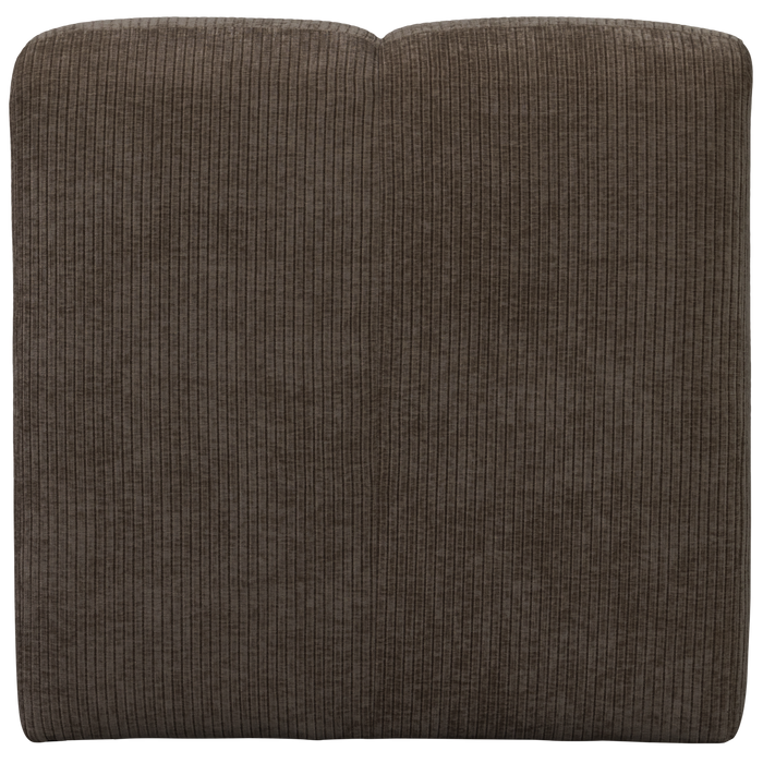 WOOOD Mojo Eetbankje 84cm Met Rugleuning - Ribstof - Bruin - 88x84x73