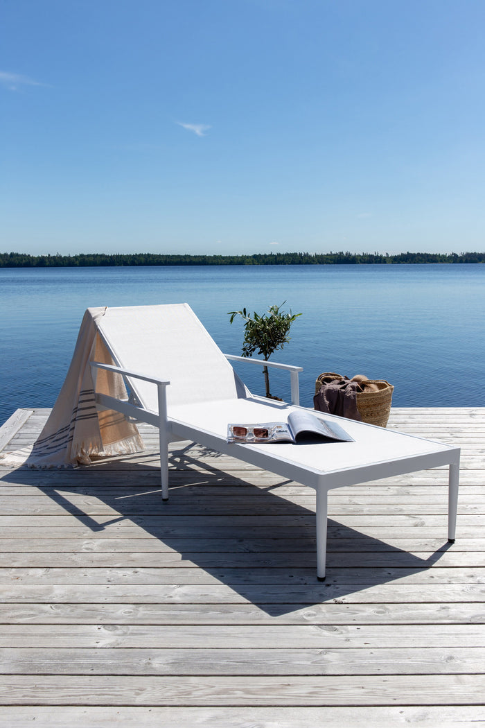 Fjôrd - Ligbed Wit - Aluminium|Textiel - Break