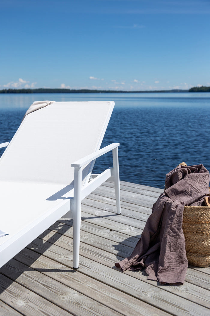 Fjôrd - Ligbed Wit - Aluminium|Textiel - Break