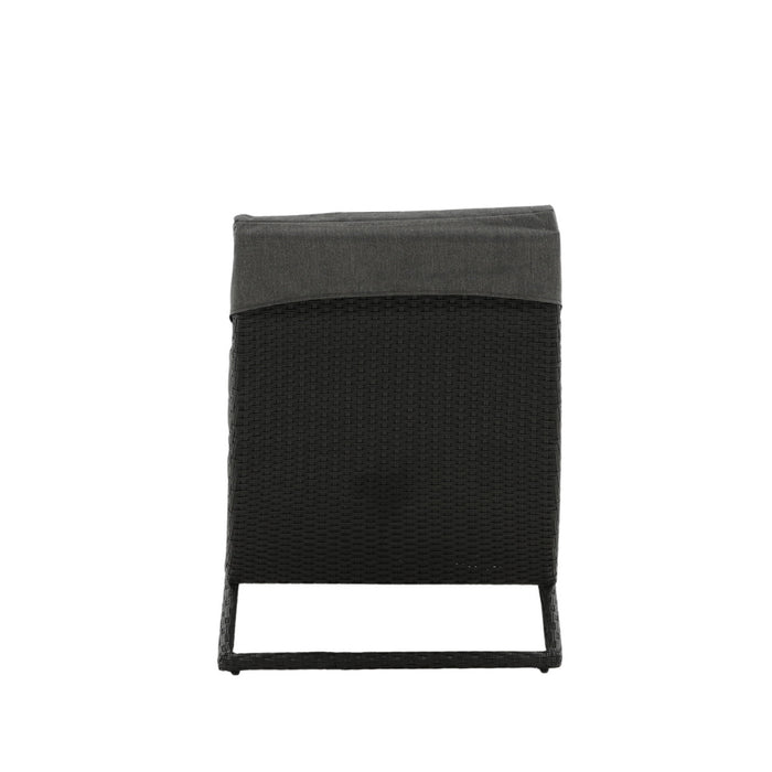Fjôrd - Lounge Ligbed Zwart - Wicker - Archie