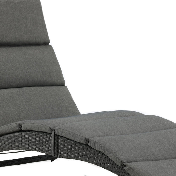 Fjôrd - Lounge Ligbed Zwart - Wicker - Archie