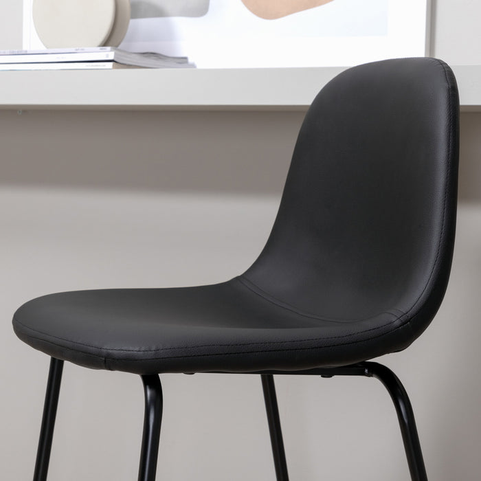 Fjôrd - Barkruk Zwart - PU Leer - Polar - Set van 2