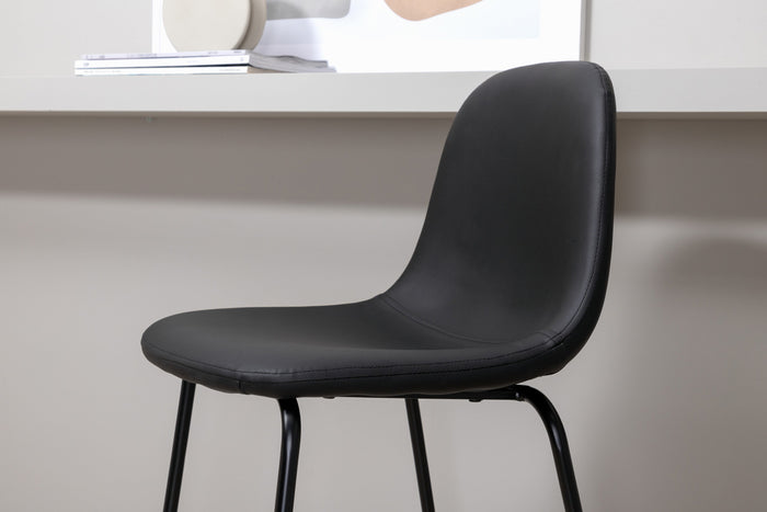 Fjôrd - Barkruk Zwart - PU Leer - Polar - Set van 2