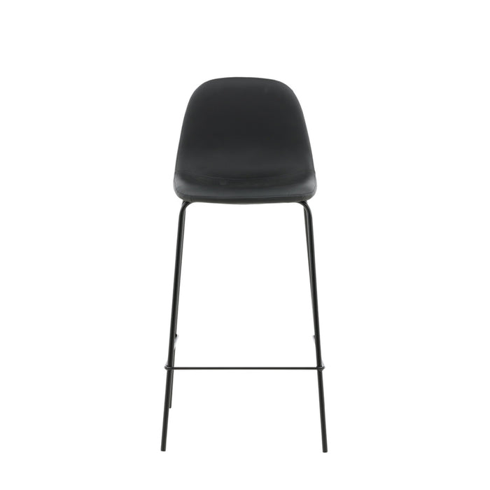 Fjôrd - Barkruk Zwart - PU Leer - Polar - Set van 2