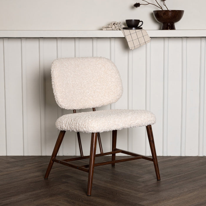 Fjôrd - Fauteuil Wit - Bouclé - Midland
