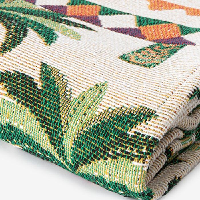 Sissy-Boy Multicolour jacquard geweven sprei met palmboom print