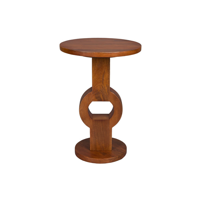 Dutchbone Tondo Bijzettafel Rond Mangohout Bruin