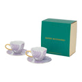 Urban Nature Culture Good Morning Kop Cappuccino/Thee en Bord Valuri Violet - Set van 4 - In Geschenkverpakking