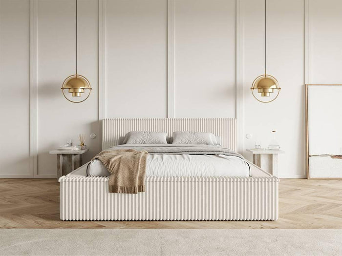 NADUVI Collection Bedframe Rafe ribstof 160 x 200 cm