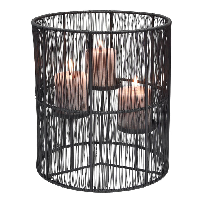 LOFT42 Wira kandelaar met 3 schotels - Metaal - Zwart - Ø28x32